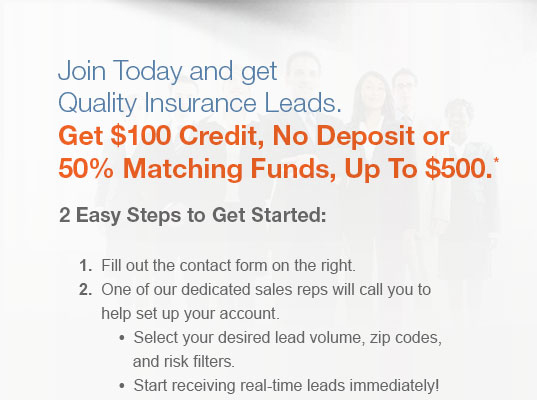 Join Today and get Quality Insurance Leads